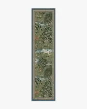 75' x 305' | Machine Washable Runner Rug | Kid & Pet Friendly | Indoor Rug | Owl & Willow Green Rug by Morris & Co. | Ruggable