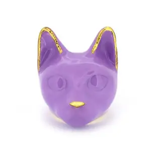 Lavender Cat Ring MurMurMarch Pastel Purple Enamel Cat ring Statement ring Arts