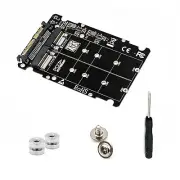 2 in 1 M.2 NVME SSD Key M + NGFF SATA SSD Key B to U.2 SFF-8639 Adapter Car