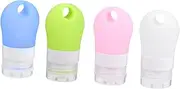 BIUDECO 4pcs Portable Silicone Travel Bottles Empty Lotion Containers for Home Outdoor Sports Business Trips Easy Squeeze Design