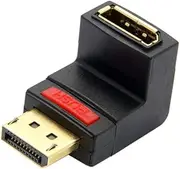 CY 90 Degree Up Angled DP DisplayPort Male to DP DisplayPort Female Extension Adapter