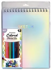 Artist Concepts Drawing Set- 8.5 x 11- 80 Sheet Sketch Book, 12 Colored Pencils