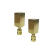 Art Finial - Cubed Cuboid Cube with Brass Base, Set of 2