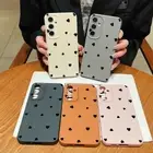 For Samsung S24 FE Ultra S23 S22 S21 S20 A15 A55 Heart Silicone Soft Case Cover