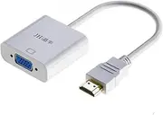 HDMI to VGA No Audio Adapter for PC/Laptop/Projector - White 0.2M