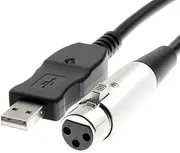 3 Meters USB Male to XLR Female Microphone USB MIC Link Cable Cord Adapter Converter