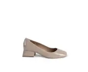 Heeled Ballerina in Dark Leather - 39 EU