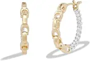 [COACH] Women's Signature Mixed Hoop Earrings, One Size, Metal, No Gemstone