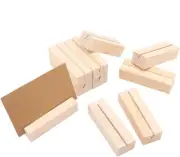 TOYANDONA 10Pcs Place Card Holders Wood Base Business Wooden Menu Holder Tabl...
