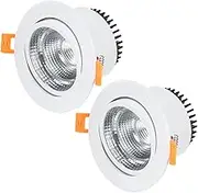 Aexit 2 (Lighting fixtures and controls) Pcs 108mm Dia. 10W COB Downlight Housing Recessed Ceiling Light Spotlight (82ry780qf708) Shell White