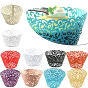 Laser Cut Mini Filigree Vine Cupcake Wrapper Cases 25-100pcs for Wedding Parties