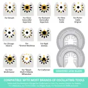 Oscillating Tool Blades and Tile Grout Saw Set Multifunctional Grout..
