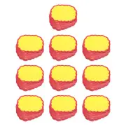 Star Burst Cloud Shape Signs Price Tags Red Border Yellow Color 100 Pcs