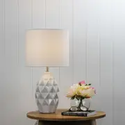 Oriel Lighting JORN Complete Ceramic Table Lamp w Shade