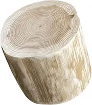 Sosoport Rustic Solid Wood Stool End Table Bathroom Footstool Stump Design Room Accessory