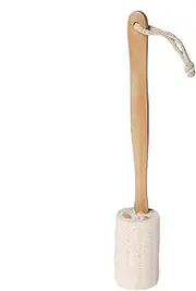 Loofah Back Scrubber for Shower | Body Scrubber Stick - Shower Back Brush Natural Exfoliator Loofah with Long Wooden Handle for Elderly