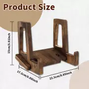 Wood Display Stand Adjustable Size Cook Book Stand Non-Slip Recipe Book StgSN