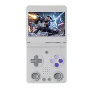 64G RG34XXSP 3.4 IPS Handheld Game Console Foldable Flip Cover Retro Handheld Game Console Christmas Birthday Gift for Kids Grey