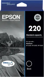 Epson 220 Std Capacity DURABrite Ultra Black ink