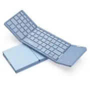 Foldable Bluetooth Keyboard for Travel, Tri-Folding Wireless Rechargeable