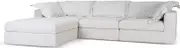 Daniyal 3 Seater Chaise Sofa - Pebble Beige