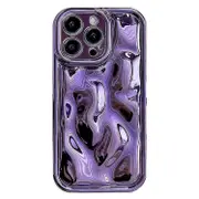 For iPhone 11 Pro Max Electroplating Meteorite Texture TPU Phone Case - Purple