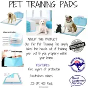 400/200 Puppy Dog Pet Training Pads Cat Toilet 60 x 60cm Super Absorbent Indoor
