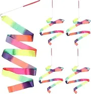 SUPVOX 5pcs Gymnastics Dance Ribbons Soft Decorative Streamers for Parties Training for Artistic Dance Gymnastics Marching Band Activities
