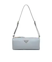 Zippered shoulder bag One size Gray
