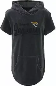 Outerstuff NFL Youth Girls Jacksonville Jaguars Short Sleeve Velvet Hooded Top