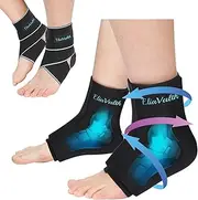 Ankle Ice Pack, Ice Packs For Injuries Reusable, Plantar Fasciitis Relief, Hot and Cold Therapies, Adjustable Ankle Brace, Two-in-one Ankle Wrap XLx2