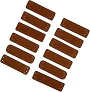 KALLORY 5x1.5cm Pu Leather Labels Handmade Tag Ornaments for Clothing Bag Wallet Shoes Dec