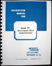 EICO Model 377 Sine and Square Wave Audio Generator Instruction Manual
