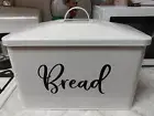 Bread box white metal