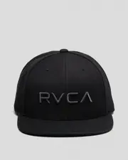 [RVCA] RVCA Men's Twill Snapback Ii Cap in Black/Charcoal One Size Black/Charcoal