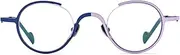 [FONEX] Colorful Pure Titanium Glasses Frame Women Retro 3/4 Round Eyeglasses Vintage Optical Eyewear F85745