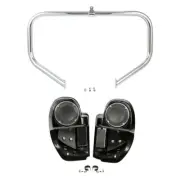 Engine Crash Bar Lower Vented Fairing Speaker Pod Fit For Harley Touring 14-23