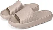 [Comwarm] Bathing Shoes Men Women Comfortable Cozislides Original Slippers Sandals for Women Men Ultra Comfort Recovery Pillow Slippers Soft Summer Beach Shoes, Light khaki, 43/44 EU
