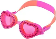 Kids Swim Goggles Water Pool Goggles Heart Shape Waterproof Swim Diving Eyewear with Storage Case Diving Glasses Kids 4-14