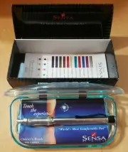 Sensa Zephyr Ballpoint Pen Crystal Silver & Black New In Box Made In Usa