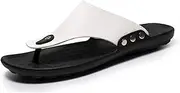 [FARZAH] Slippers Summer Flip-Flops for Men Beach Slippers Sandals Comfortable Shoes Non-Slip Bathroom Shoes Men Slides (Color : C, Size : 6.5)