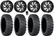 Fuel Kompressor Black 18" Wheels 28" Versa Cross V3 Tires Can-Am Defender