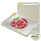 Cutting Board for Kitchen-Double Sided 304 Stainless Steel/Wheat Straw Cuttin...