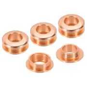8mm(1/3 Inch) Brass Hole Eyelets, 4 Pcs Arc Surface Grommets, Rose Gold