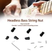 6Pcs Guitar String Locking Nut Triangular Black Corrosion Guitar String Lock MGR