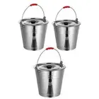 Ice Bucket Milk Can Stainless Steel Bucket with Lid for BBQ Party Household