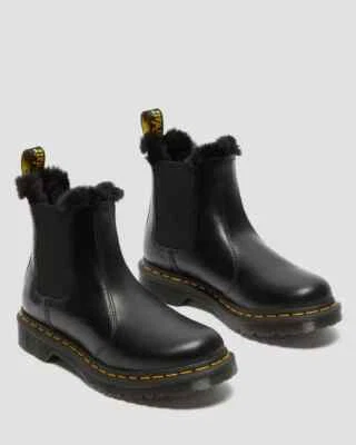 Dr. Martens Women's 2976 Leonore Faux Fur Lined Chelsea Boots- US:11, J1(B170T)
