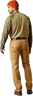 [ARIAT] Men's Rebar M5 Durastretch Made Tough Straight Pant, Field Khaki, 36W x 34L
