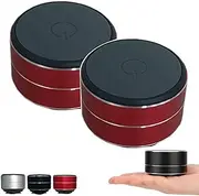 Buzzgo Speaker, Buzzgo Portable Speaker, Mini Subwoofer, Stereo Bone Conduction Bass Small Wireless with Suction Cup for Bathroom Outdoor (Red*2pcs)