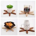 Trivets Wooden Trivets For Hot Dishes Insulation Pad Tree Shape Trivet Set
